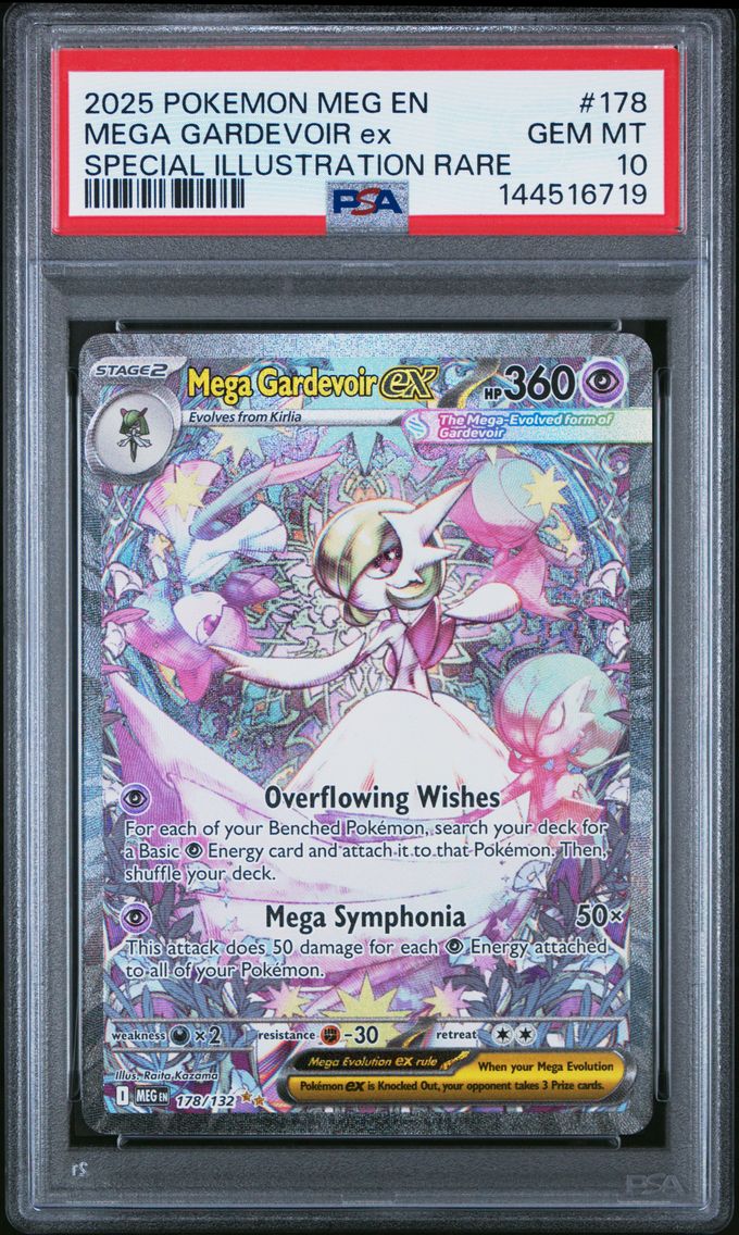 2025 #178 Mega Gardevoir EX PSA 10 Meg EN-Mega Evolution
