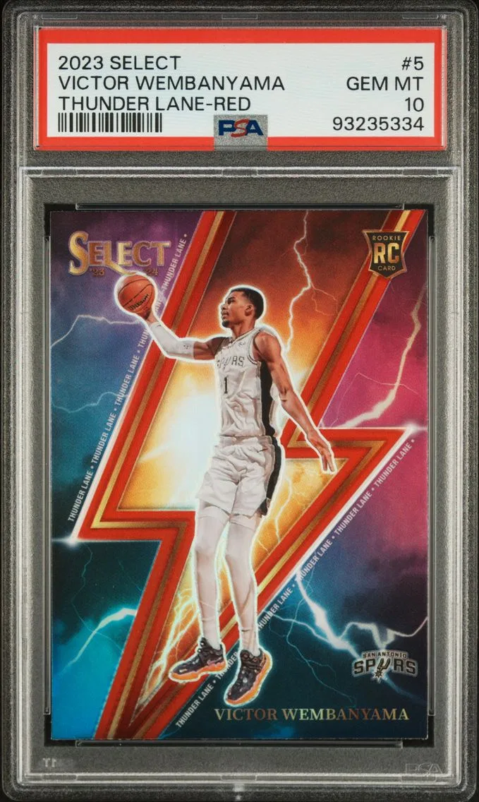 2023 #5 Victor Wembanyama PSA 10 Panini Select Thunder Lane