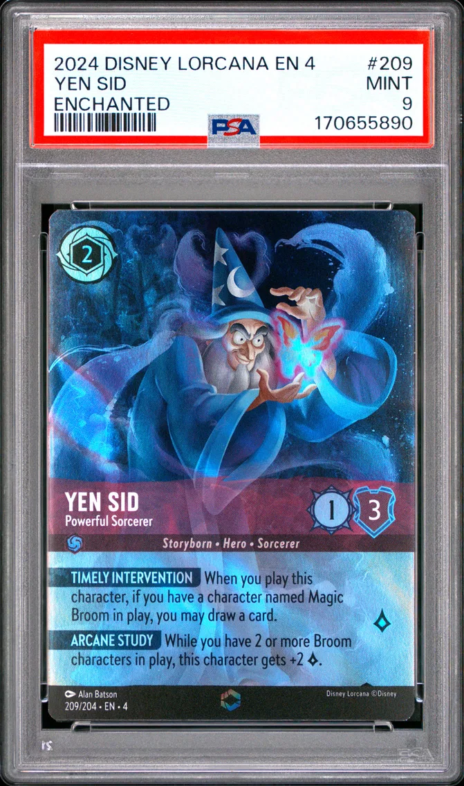 2024 #209 Yen Sid - Powerful Sorcerer PSA 9 Disney Lorcana EN 4-Ursula's Return