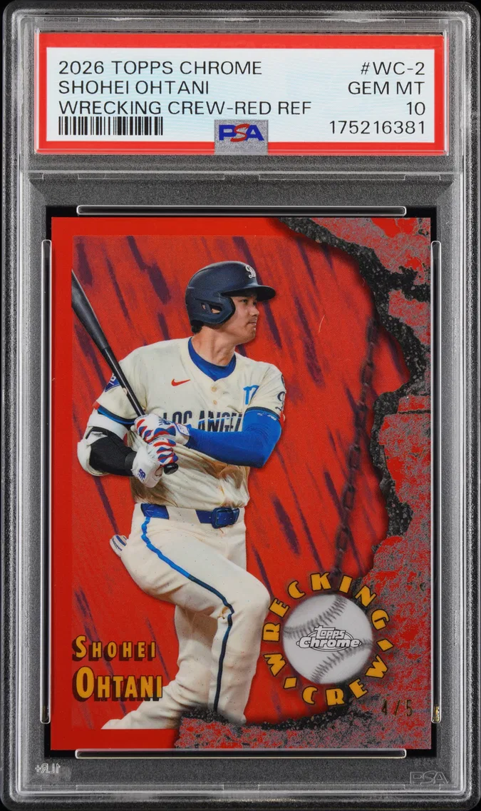 2026 #WC-2 Shohei Ohtani PSA 10 Topps Chrome Wrecking Crew
