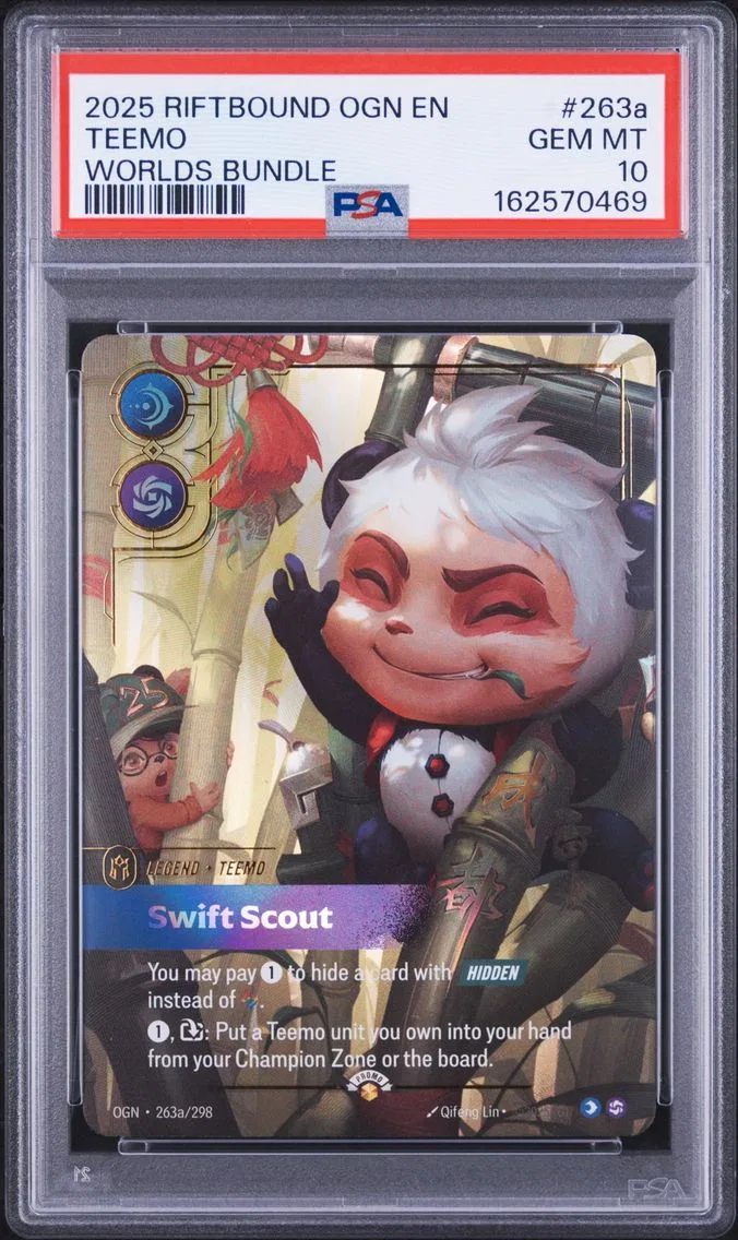 2025 #263a Teemo - Swift Scout PSA 10 Riftbound: League of Legends Ogn-Origins