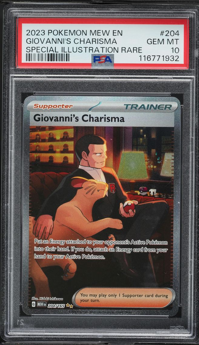 2023 #204 Giovanni's Charisma PSA 10 Mew EN-151 Pokemon