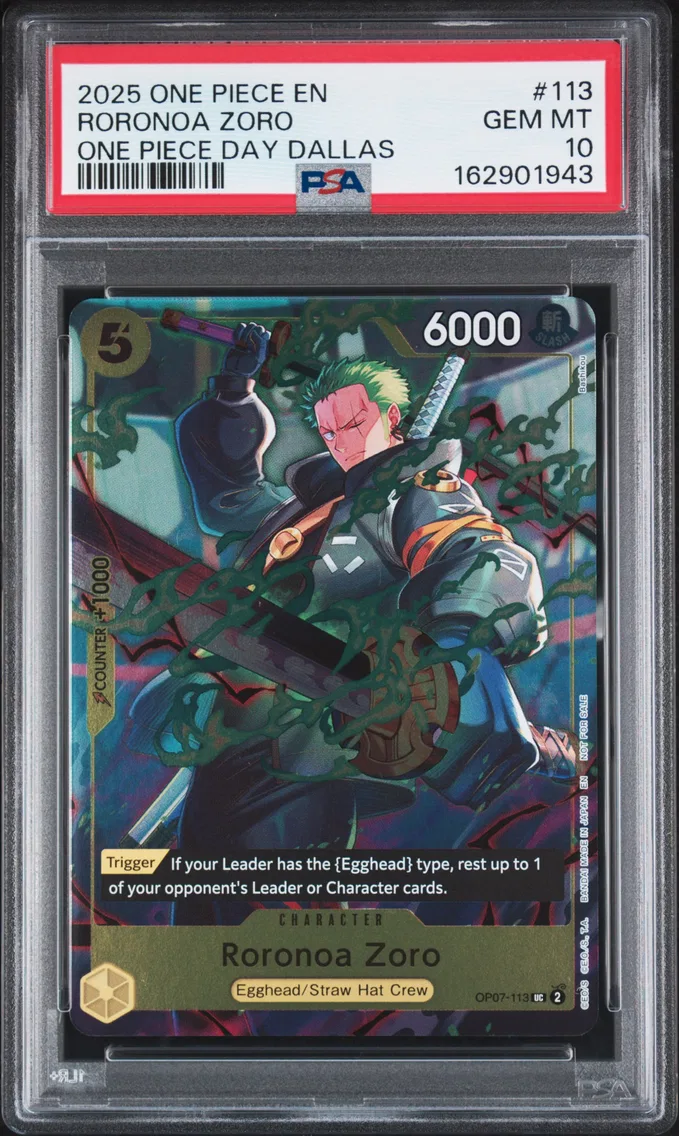 2025 #113 Roronoa Zoro PSA 10 One Piece Promos