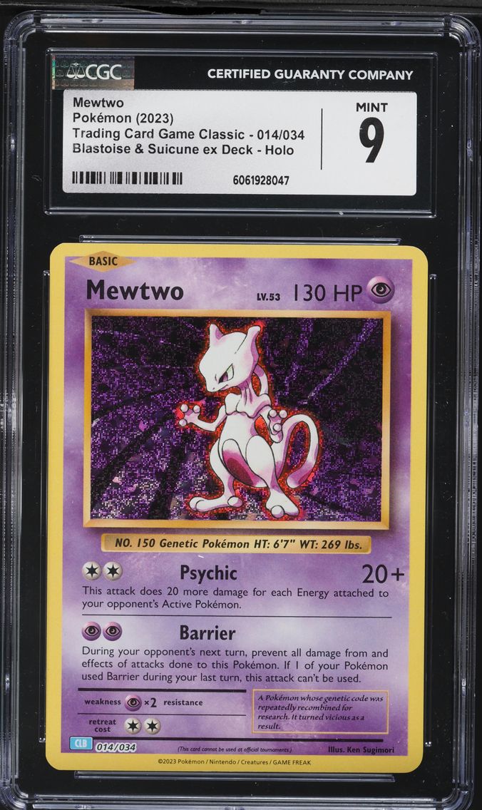 2023 #014 Mewtwo CGC 9 Trading Card Game Classic - CLV, CLC, CLB - English Pokemon