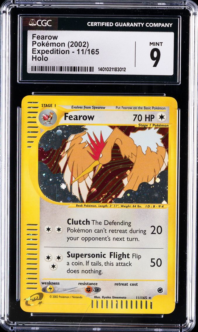 2002 #11 Fearow-Holo CGC 9 Expedition Pokemon