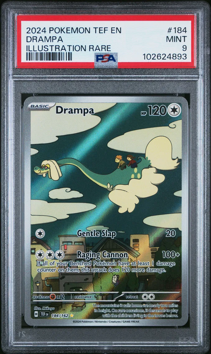 2024 Pokemon Tef EN-Temporal Forces Drampa Tef EN-Temporal Forces #184 PSA 9
