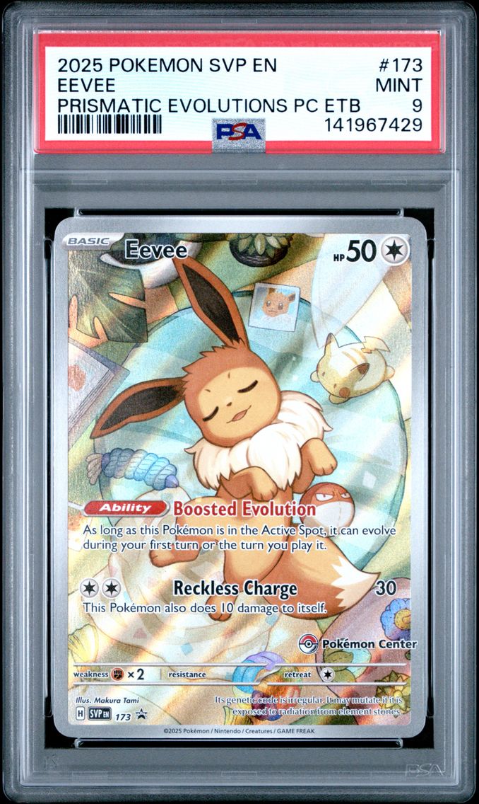2025 #173 Eevee PSA 9 Svp EN-SV Black Star Promo Pokemon