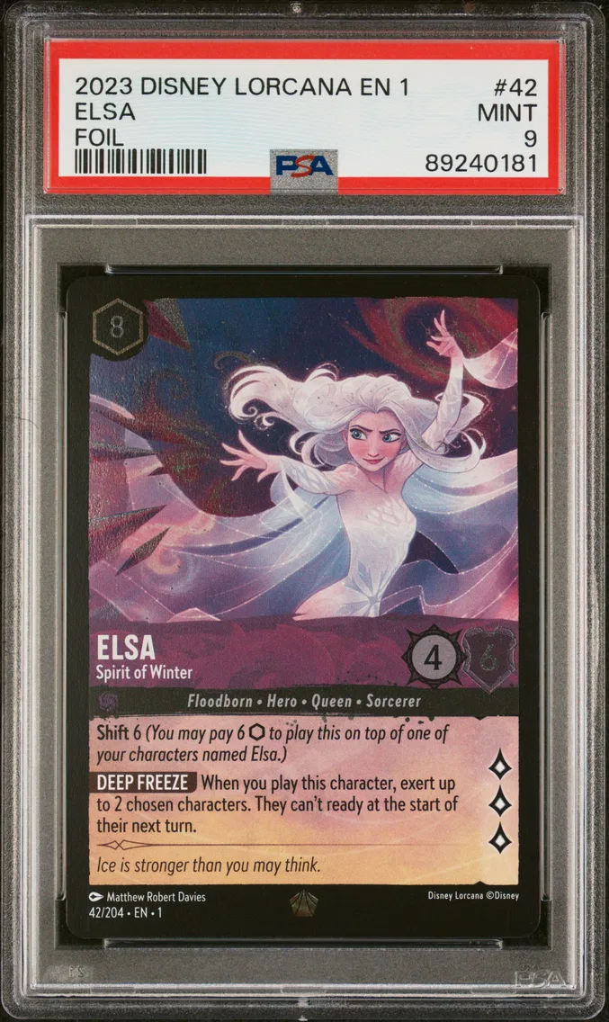 2023 #42 Elsa - Spirit of Winter PSA 9 Disney Lorcana EN 1-the First Chapter