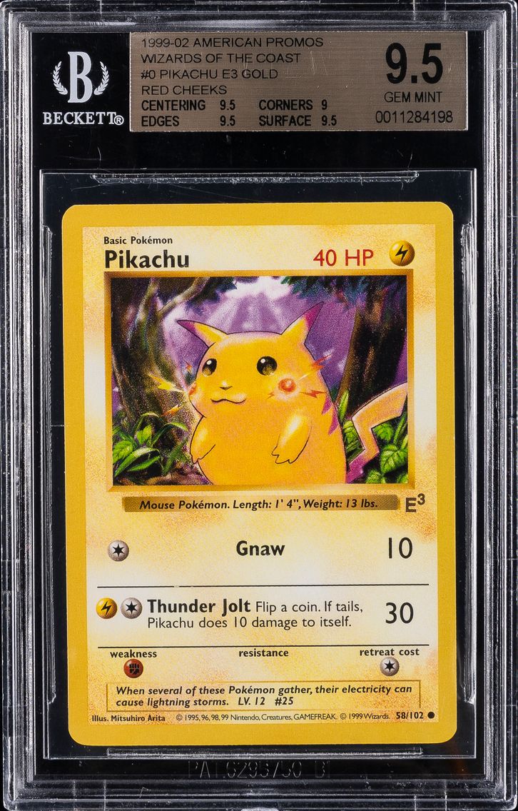 1999 #58 Pikachu BGS 9.5 Game Po