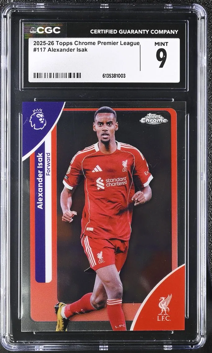 2025 #117 Alexander Isak CGC 9 Topps Chrome Premier League