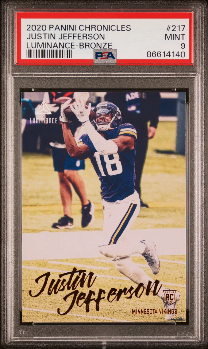 2020 #217 Justin Jefferson PSA 9 Panini Chronicles Luminance