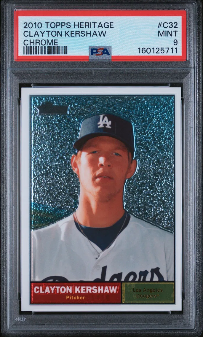2010 #C32 Clayton Kershaw PSA 9 Topps Heritage Chrome