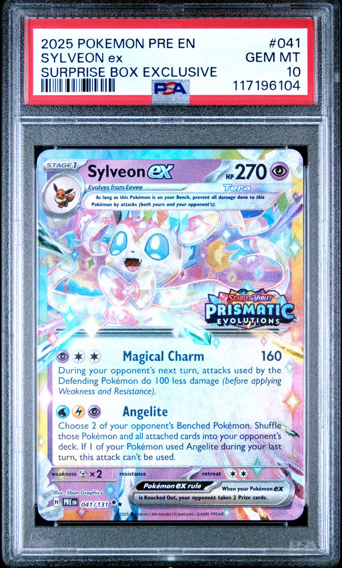 2025 #041 Sylveon EX PSA 10 Pre EN-Prismatic Evolutions Pokemon