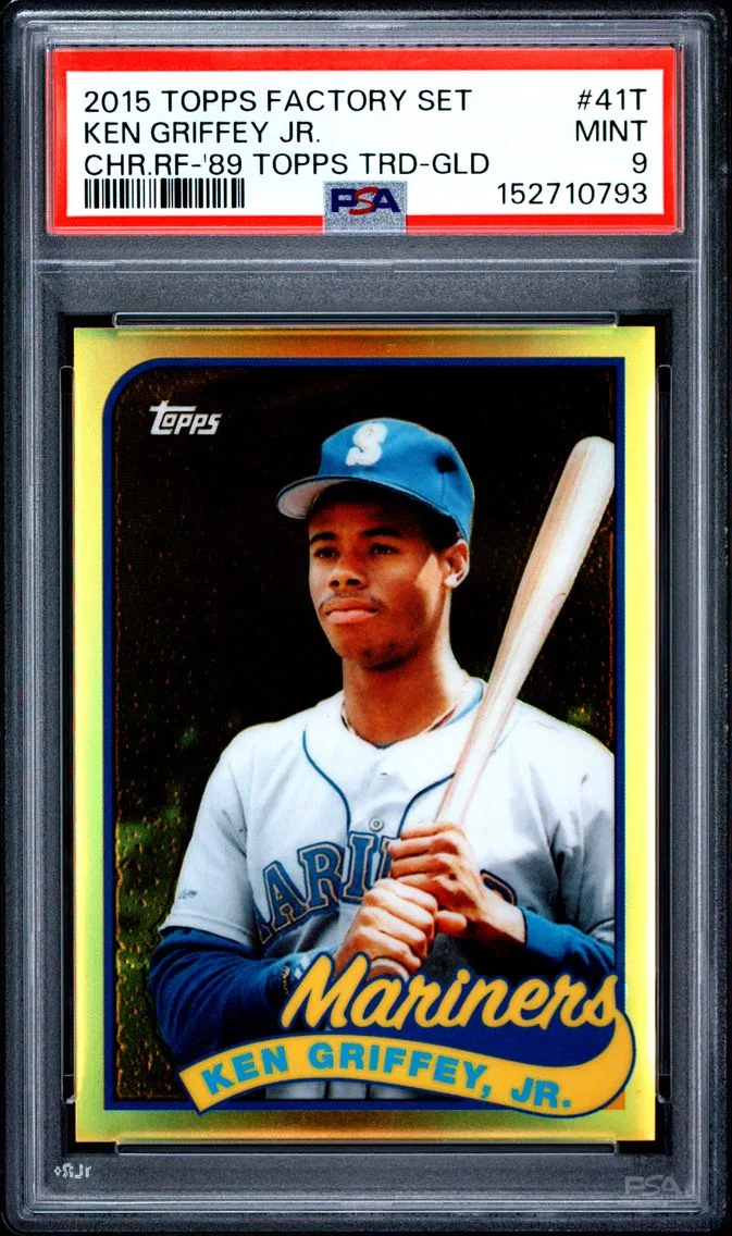 2015 #41T KEN GRIFFEY JR. PSA 9 Topps Factory Set Ken Griffey Jr. Chrome Refractor