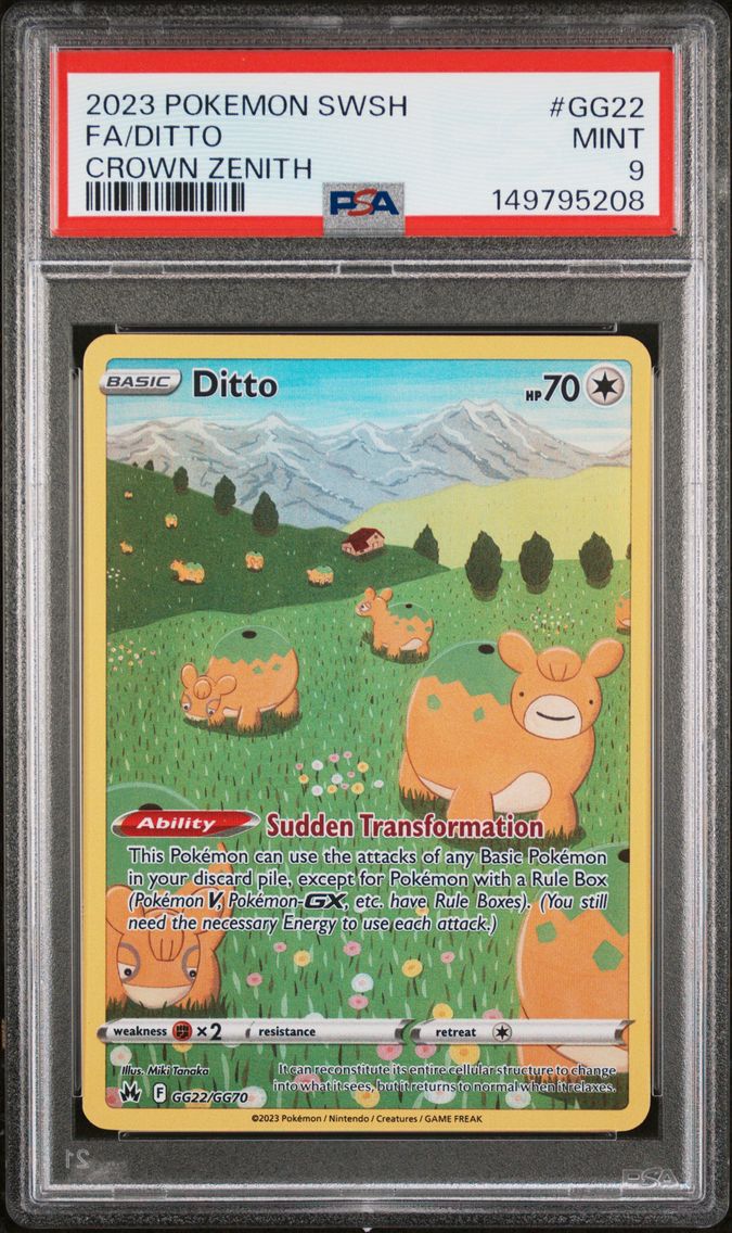 2023 #GG22 Full Art/Ditto PSA 9 Sword and Shield Crown Zenith