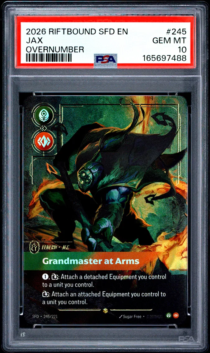 2026 #245 Jax - Grandmaster at Arms PSA 10 Riftbound: League of Legends Sfd-Spiritforged
