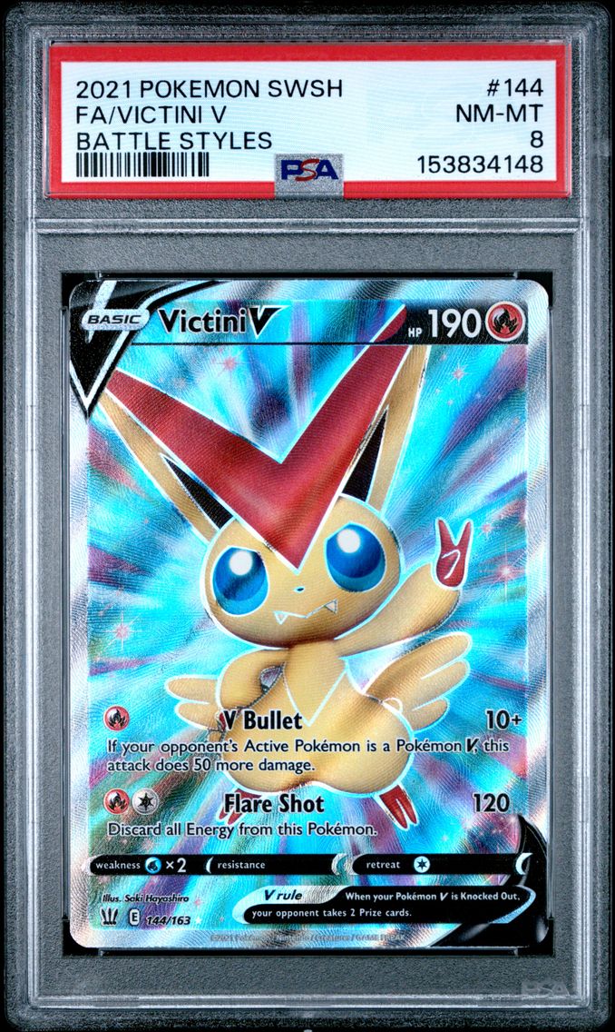 2021 #144 Full Art/Victini V PSA
