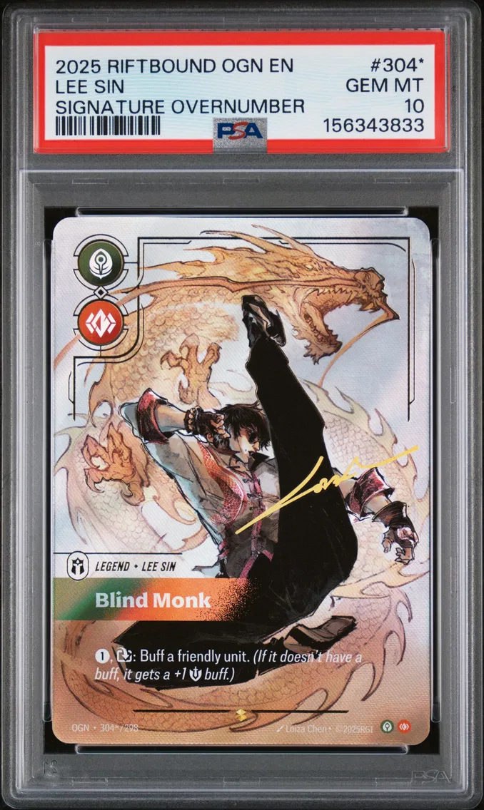 2025 #304* Lee Sin - Blind Monk PSA 10 Riftbound: League of Legends Ogn-Origins