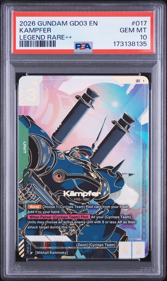 2026 #017 Kampfer PSA 10 Gundam GD03-Steel Requiem
