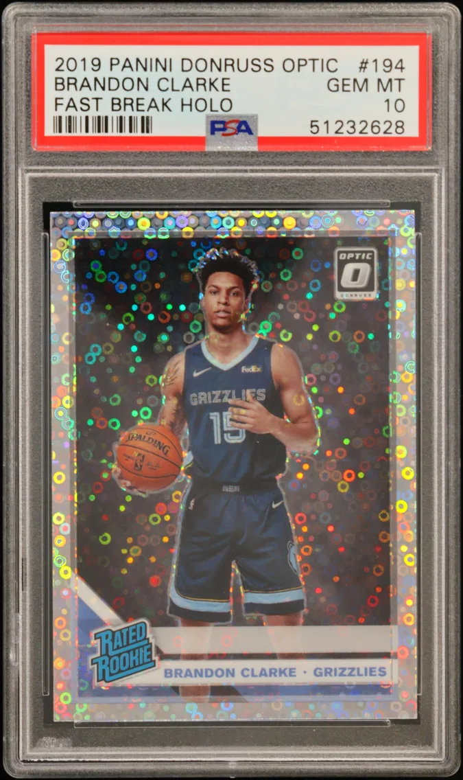 2019 #194 Brandon Clarke PSA 10 Panini Donruss Optic