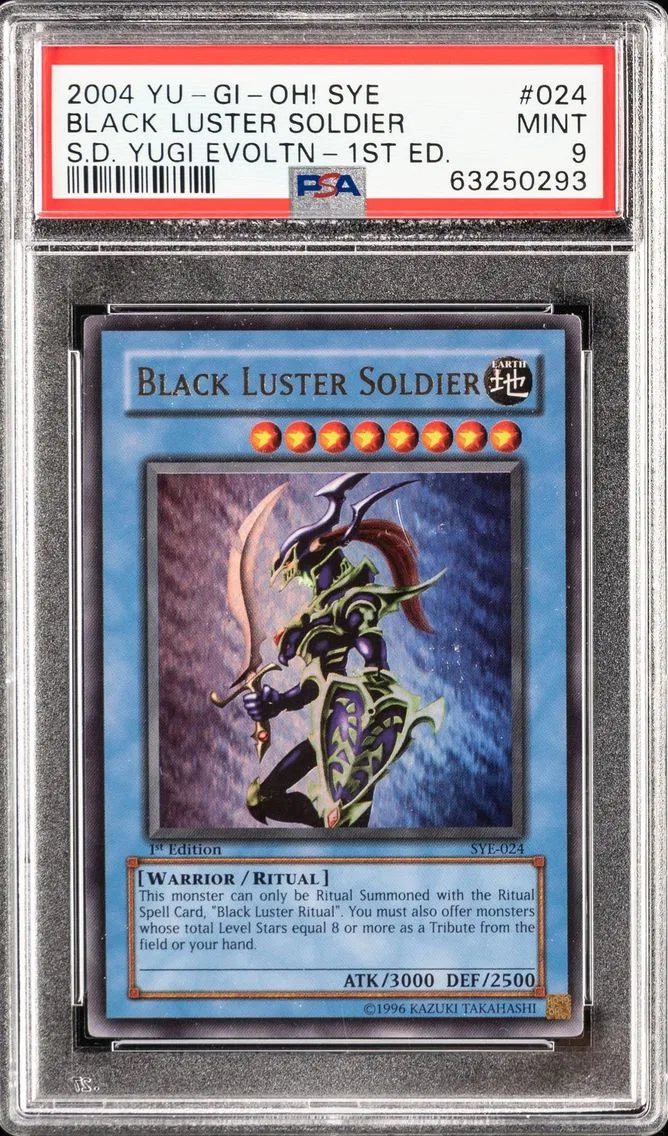 2004 YU-GI-OH STARTER DECK YUGI 1ST EDITION BLACK LUSTER SOLDIER SDY-024 PSA 9