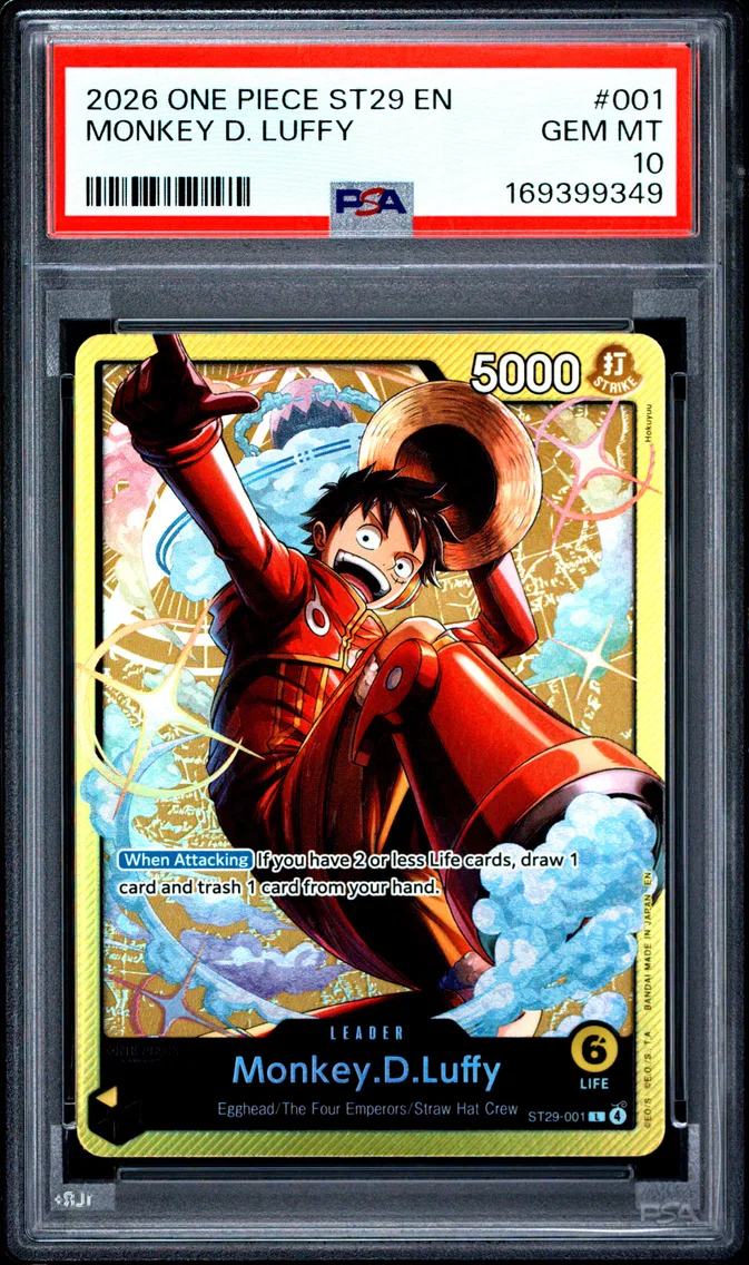 2026 #001 Monkey D. Luffy PSA 10 One Piece Starter Deck ST29-Egghead