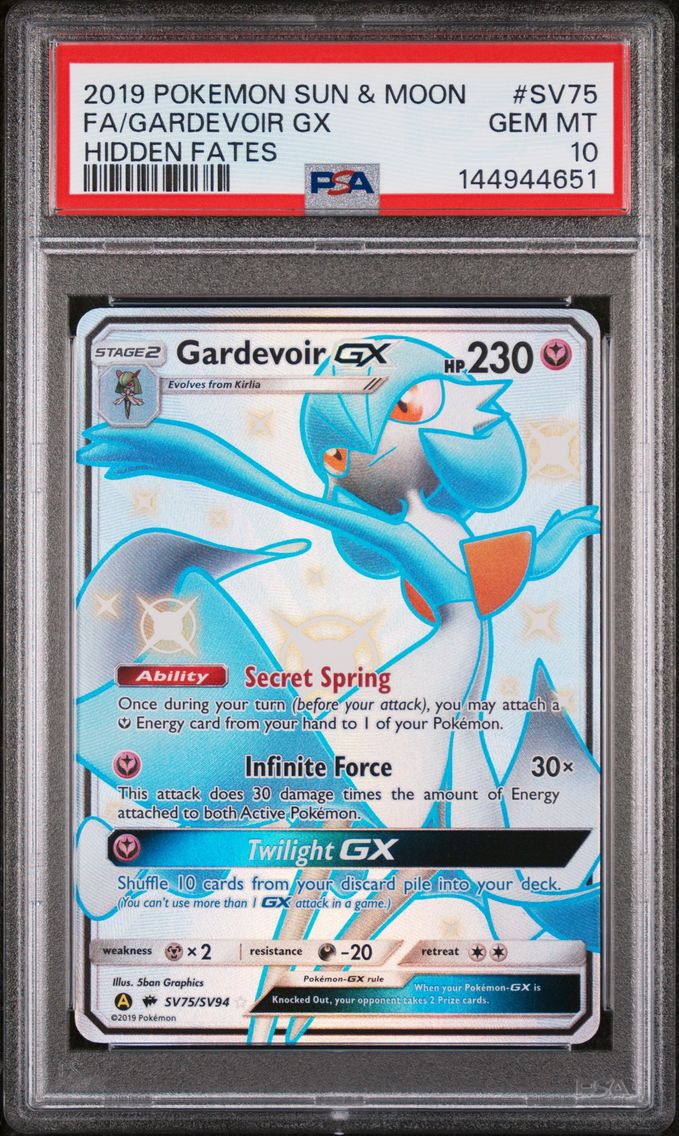 2019 #SV75 Full Art/Gardevoir GX PSA 10 Sun & Moon Hidden Fates