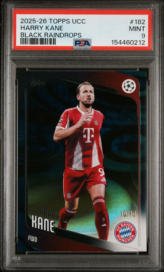 2025 #182 Harry Kane PSA 9 Topps UEFA Club Competitions