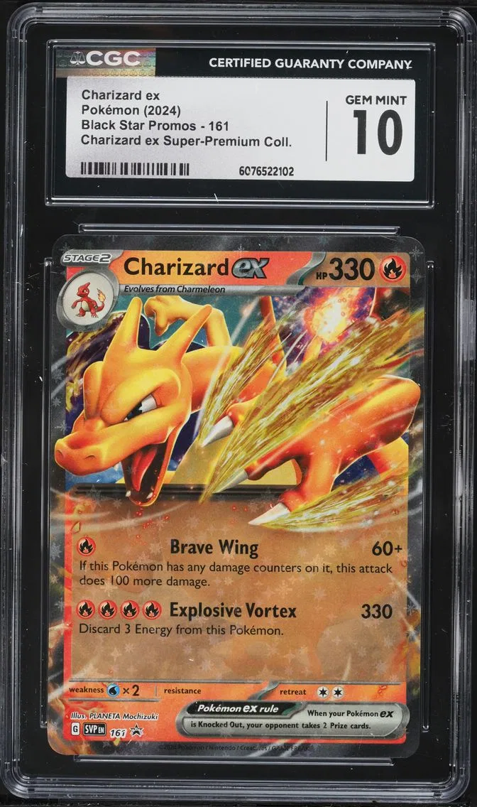 2024 #161 Charizard EX CGC 10 Svp EN-SV Black Star Promo Pokemon