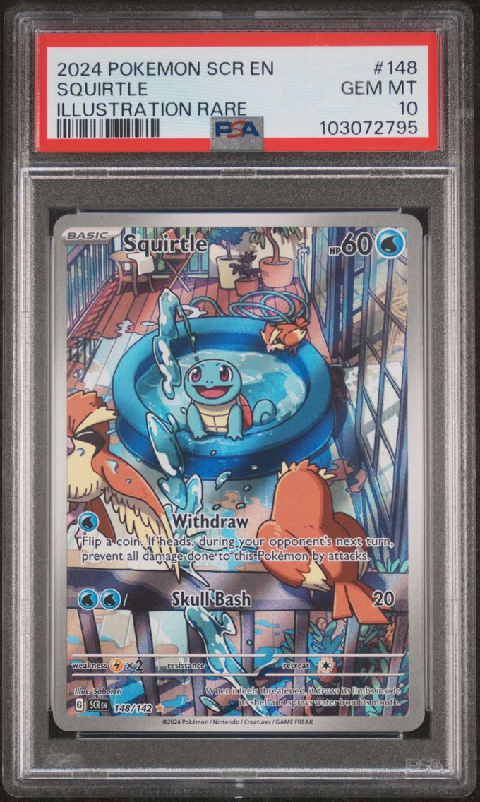2024 #148 Squirtle PSA 10 Scr EN