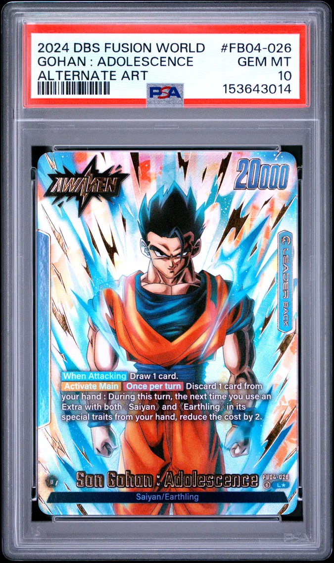 2024 #FB04-026 Son Gohan : Adolescence PSA 10 Dragon Ball Super Card Game Fusion World Ultra Limit