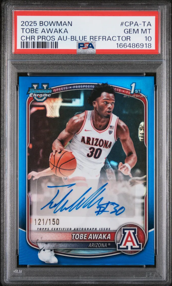 2025 #CPA-TA Tobe Awaka PSA 10 Bowman Chrome Prospect Autographs