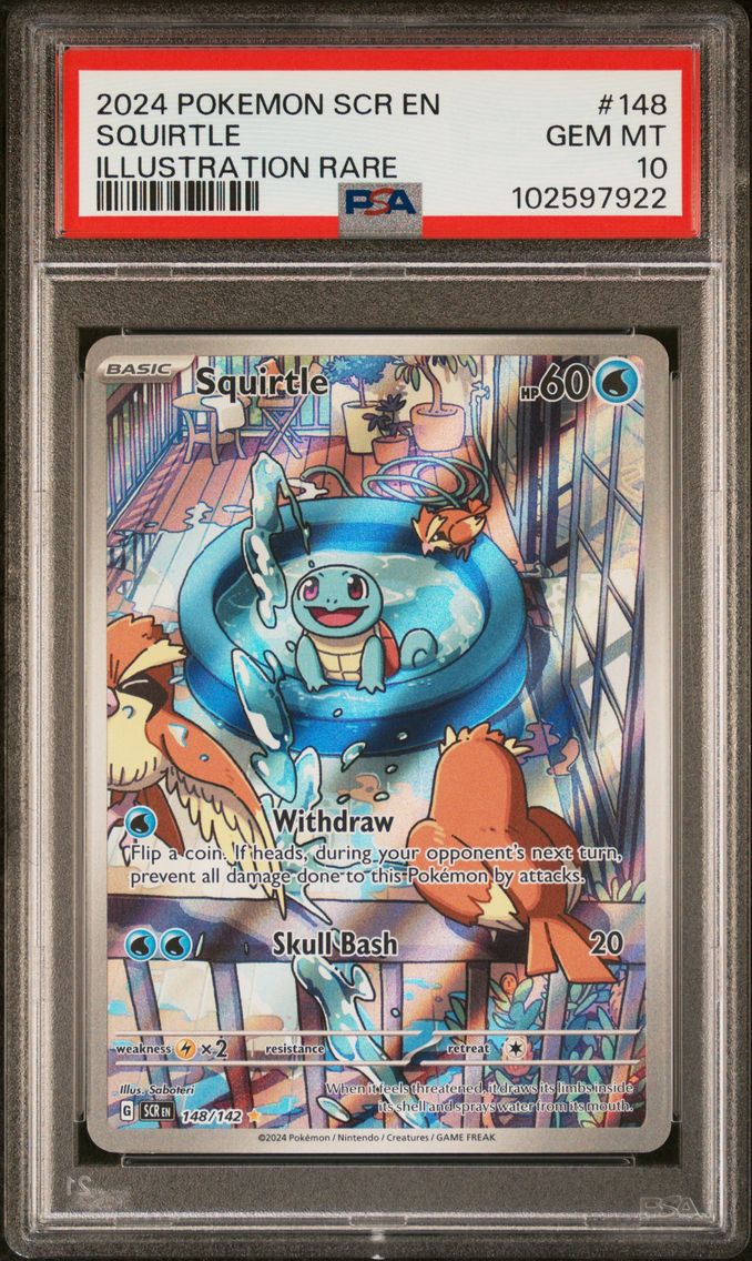 2024 #148 Squirtle PSA 10 Scr EN