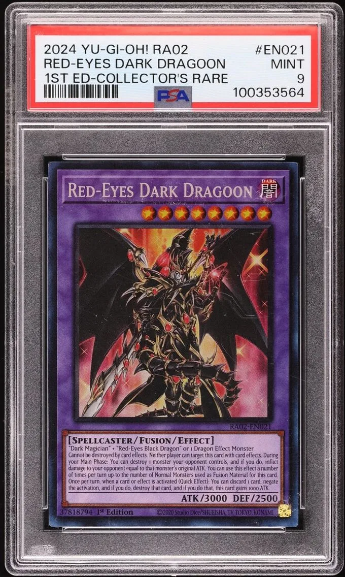 2024 #NA Red-Eyes Dark Dragoon PSA 9 Yu-Gi-Oh! 25th Anniversary Rarity II 1st Ed Collector's Rare