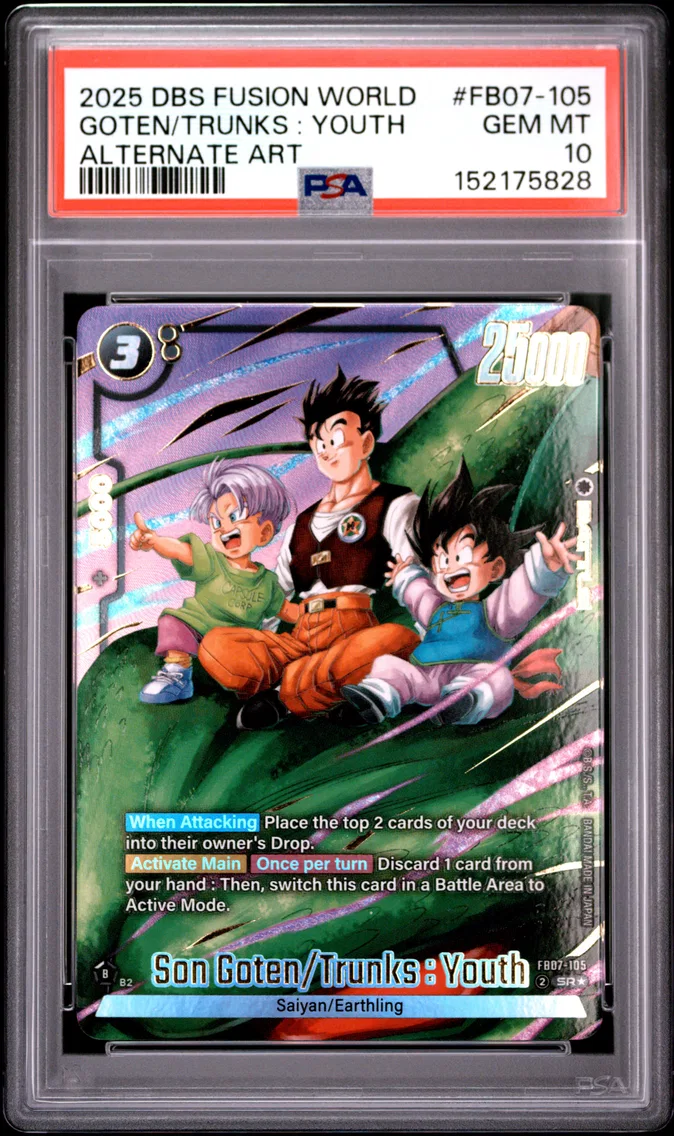 2025 #FB07-105 Son Goten/Trunks : Youth PSA 10 Dragon Ball Super Card Game Fusion World Wish for Shenron