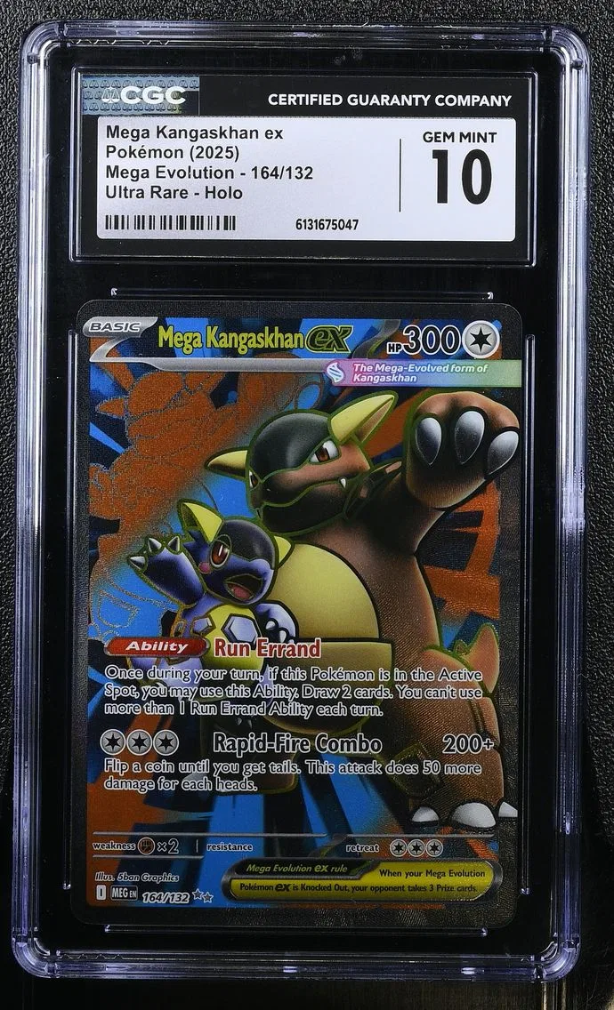 2025 #164 Mega Kangaskhan ex CGC 10 Mega Evolution - MEG EN - English