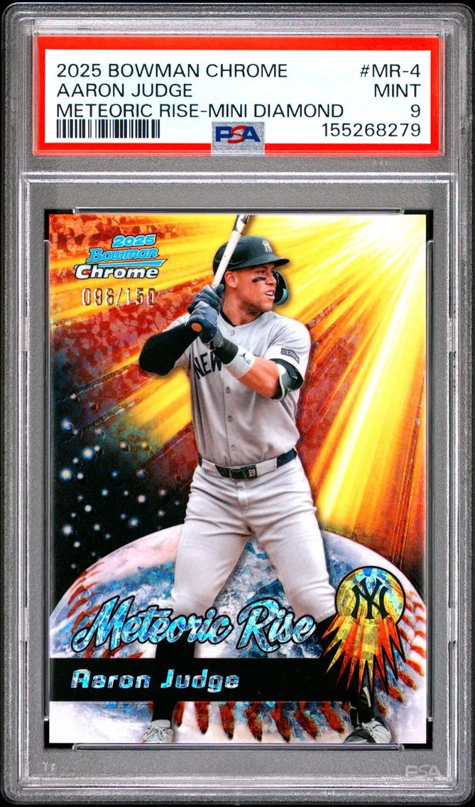 2025 #MR-4 Aaron Judge PSA 9 Bowman Chrome Meteoric Rise