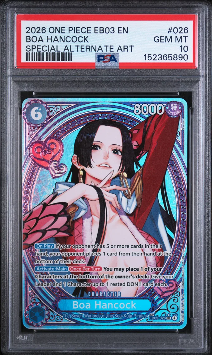 2026 #026 Boa Hancock PSA 10 One Piece EB03-Extra Booster -One Piece Heroines Edition-