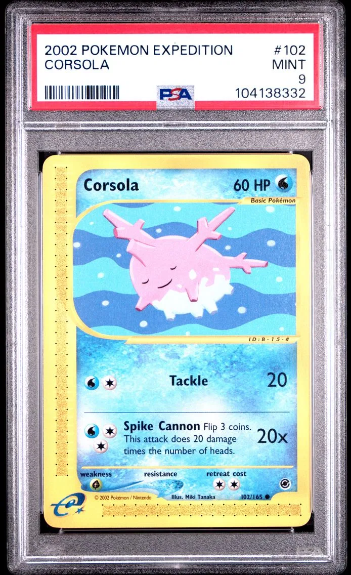 2002 #102 Corsola PSA 9 Expedition