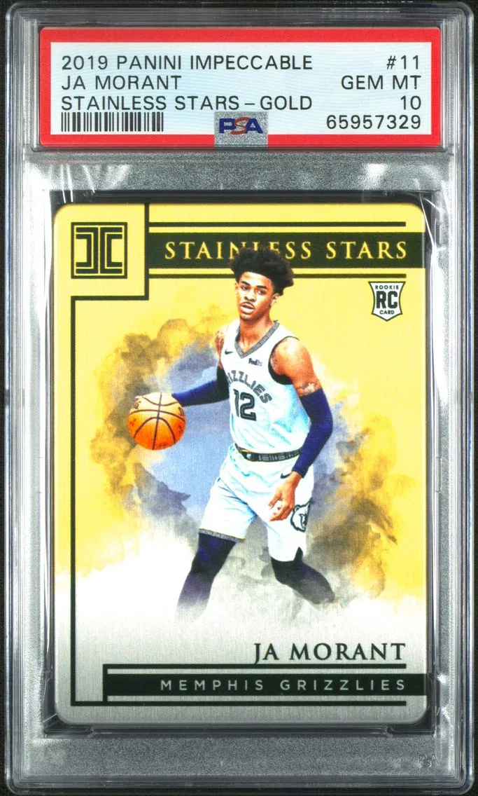 2019 #11 Ja Morant PSA 10 Panini Impeccable Stainless Stars