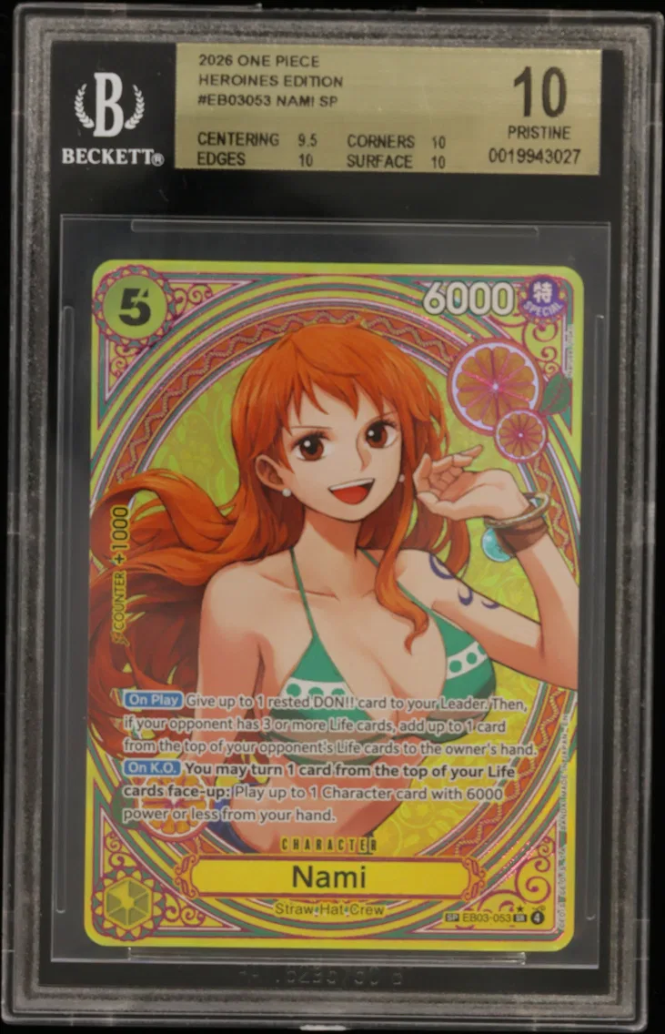 2026 #EB03053 Nami SP BGS 10 One Piece Card Game -ONE PIECE Heroines Edition-