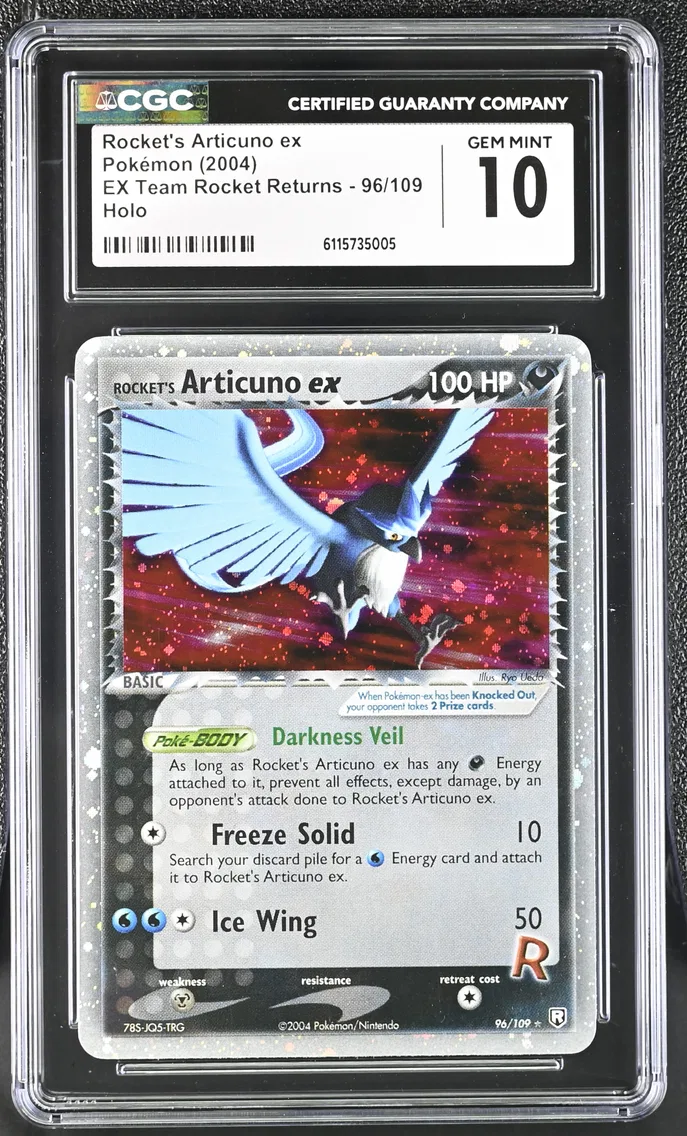 2004 #96 Rocket's Articuno ex CGC 10 EX Team Rocket Returns - English