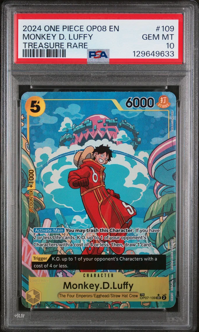 2024 #109 Monkey D. Luffy PSA 10 One Piece OP08-Two Legends