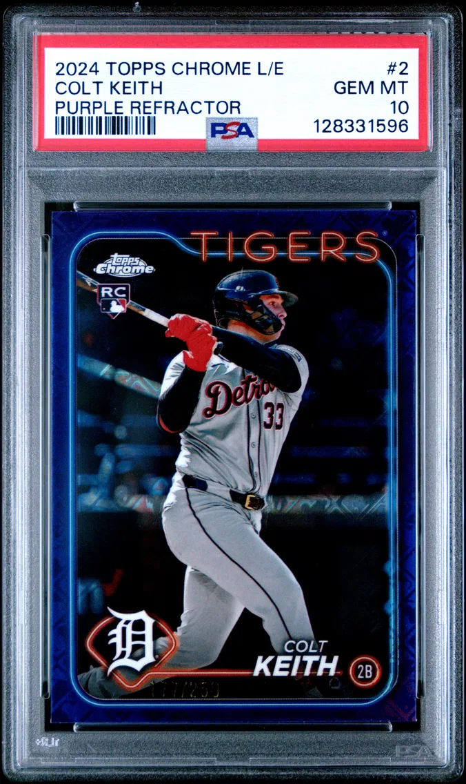 2024 #2 Colt Keith PSA 10 Topps Chrome Logofractor Edition
