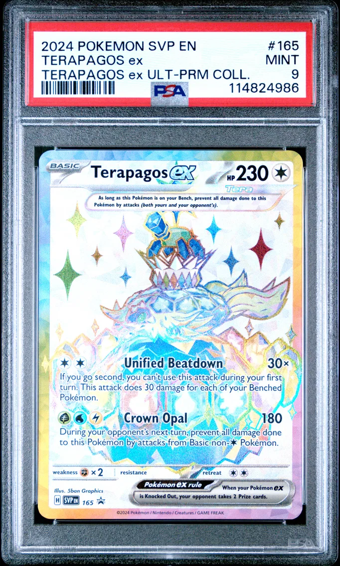 2024 #165 Terapagos EX PSA 9 Svp EN-SV Black Star Promo