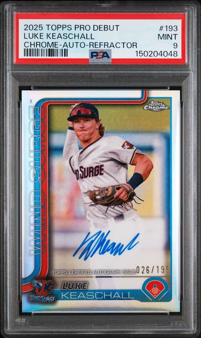 2025 #193 Luke Keaschall PSA 9 Topps Pro Debut