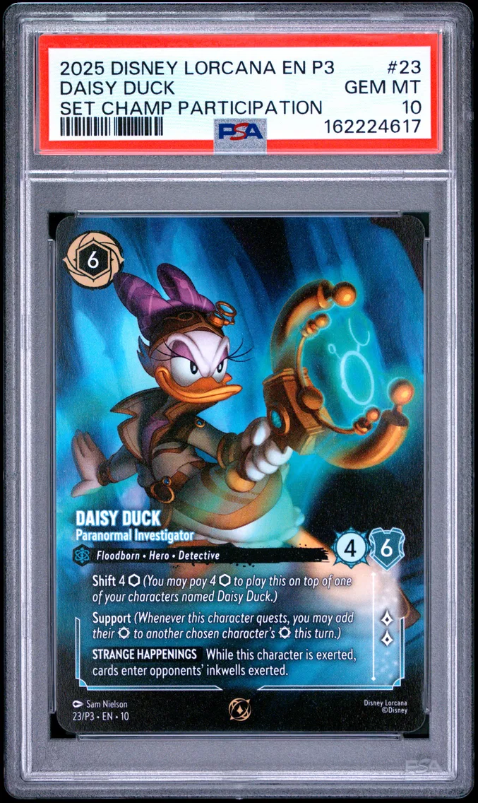2025 #23 Daisy Duck - Paranormal Investigator PSA 10 Disney Lorcana EN P3-Promo