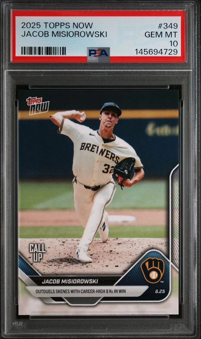 2025 #349 Jacob Misiorowski PSA 10 Topps Now
