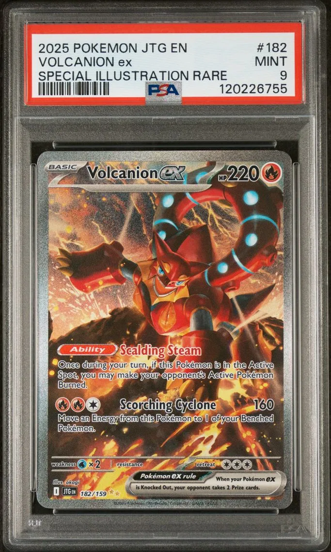 2025 #182 Volcanion EX PSA 9 Jtg