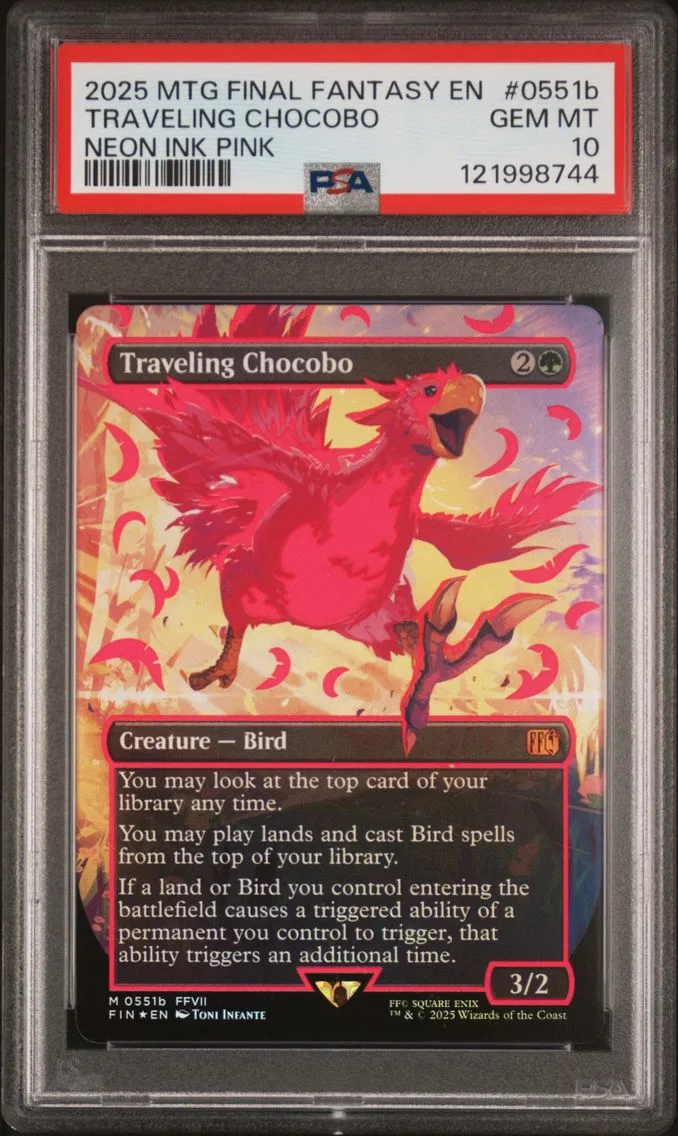2025 #0551b Traveling Chocobo PSA 10 Final Fantasy Magic The Gathering